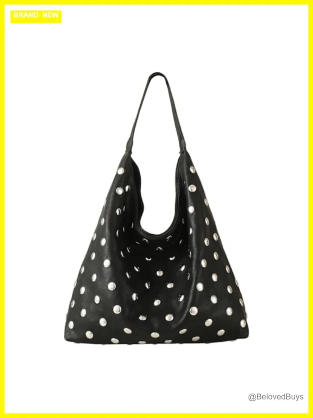Studded Hobo Purse Vegan Leather Tote Bag Shoulder Bag Punk Handbag